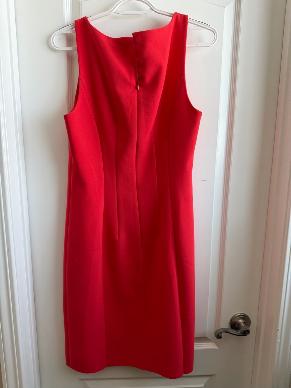 Kobi Halperin Bright Red Square Neck Midi Sheath Dress - Picture 2 of 3